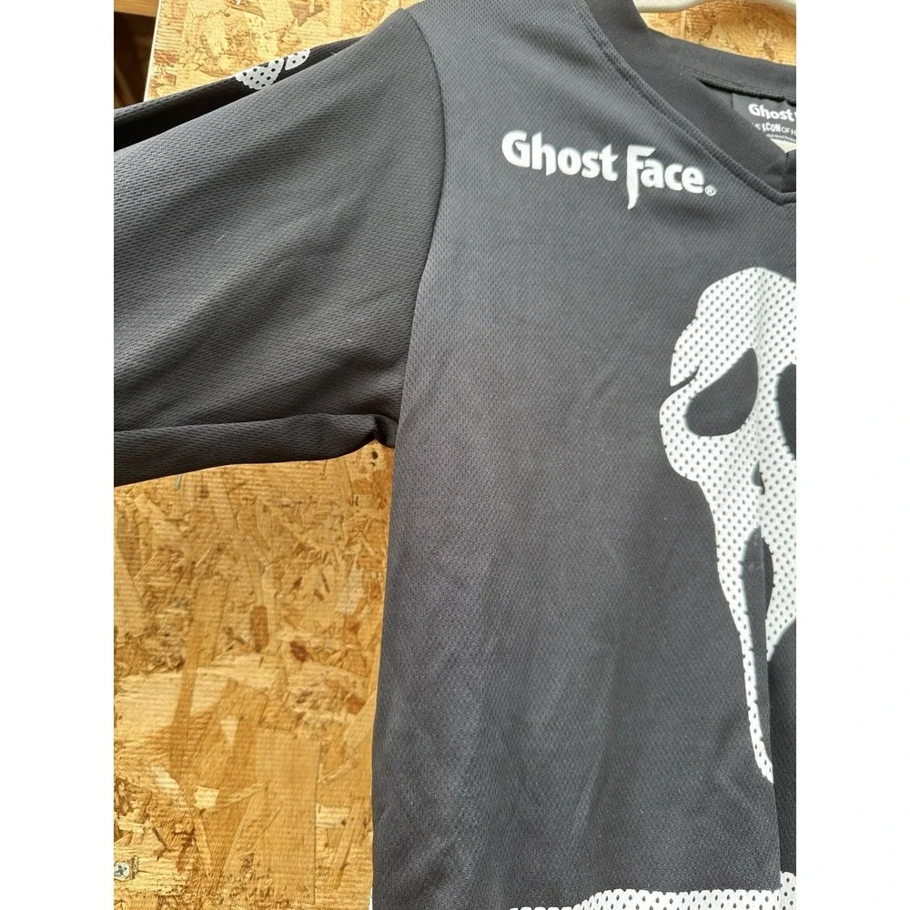 M Kids Ghost face‎ 96 Black White Gray Long Sleeve The Icon Of Halloween Jersey